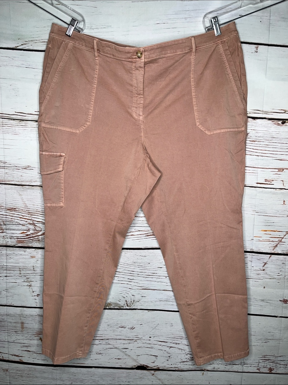 J. Jill Women’s NWT Size 28 Lt Chablis Pink Straight Leg Cargo Utility Pants